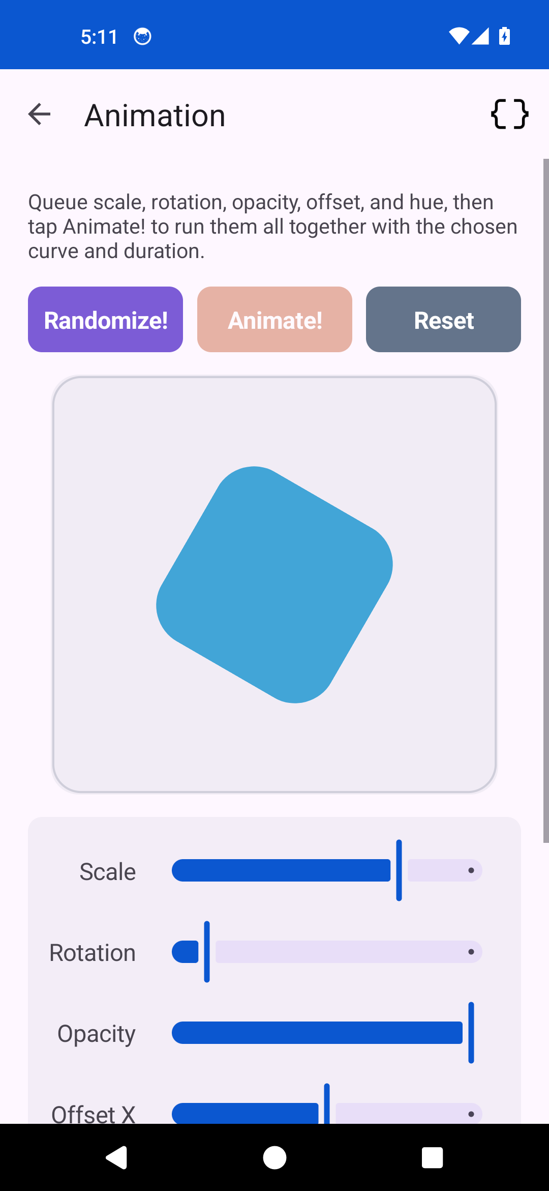 Animation, Android Android