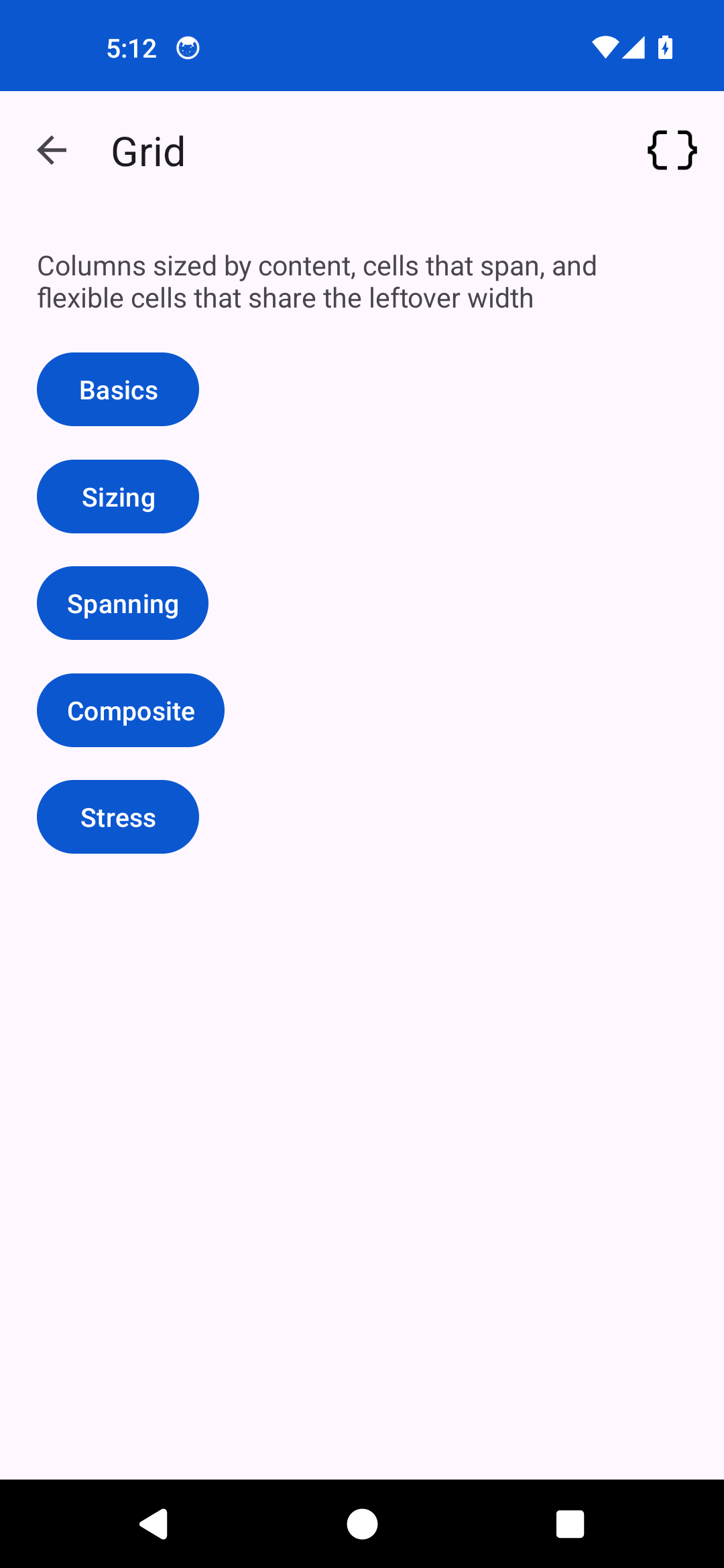 Grid, Android Android
