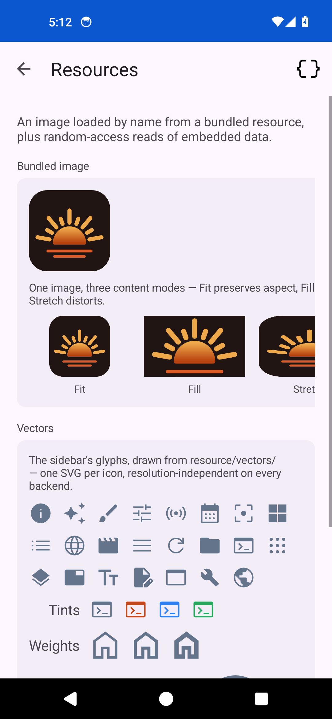 Resources, Android Android