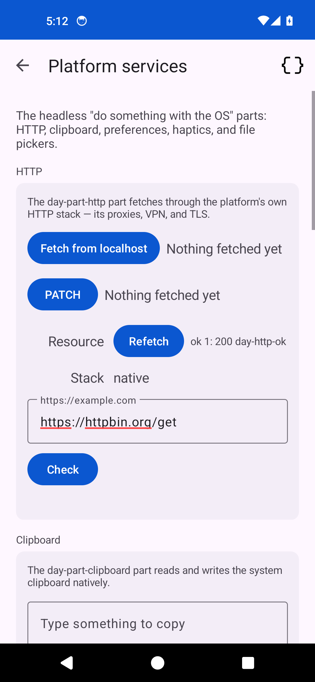 Platform services, Android Android