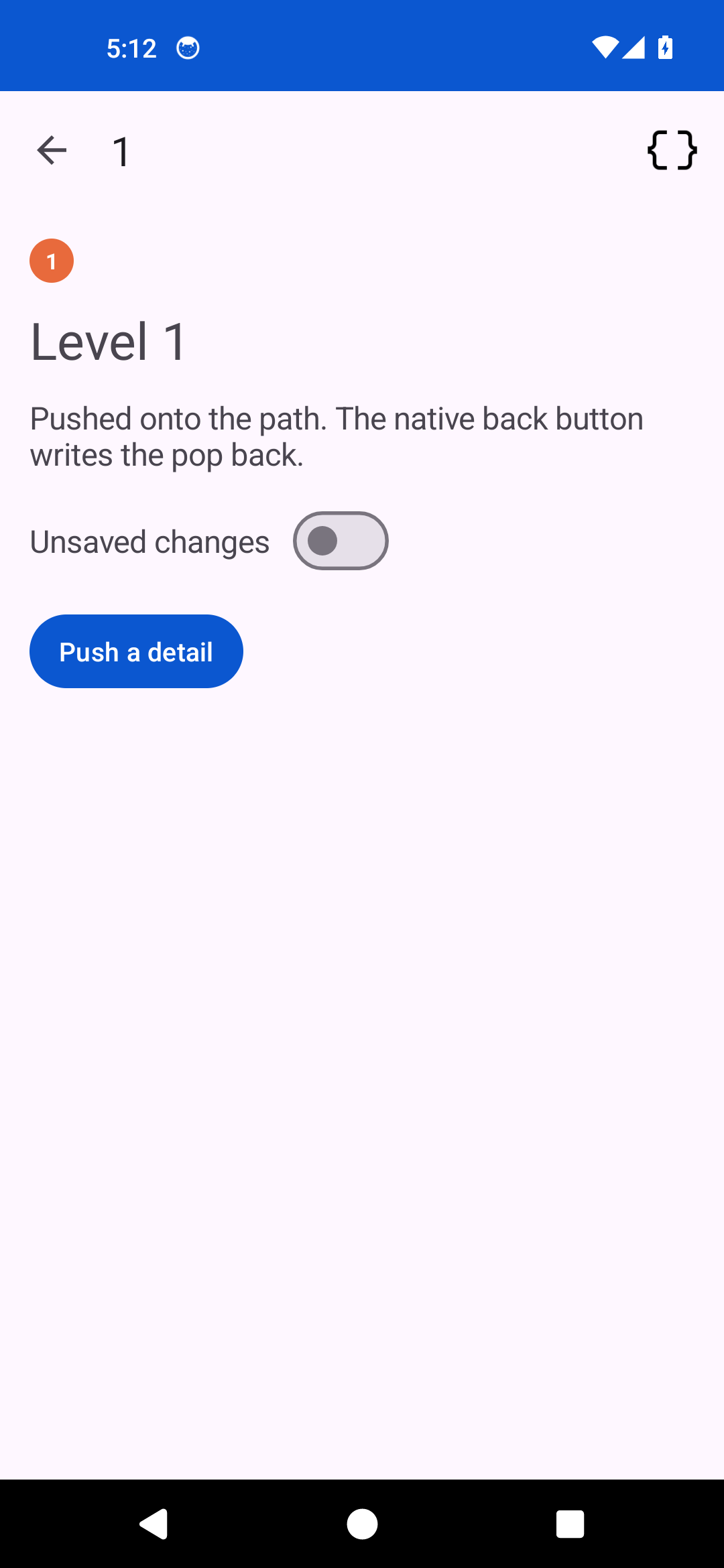 Stack, Android Android