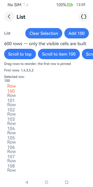 List · programmatic scrolling, HarmonyOS ArkUI