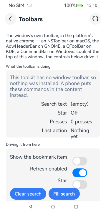 Toolbars, HarmonyOS ArkUI