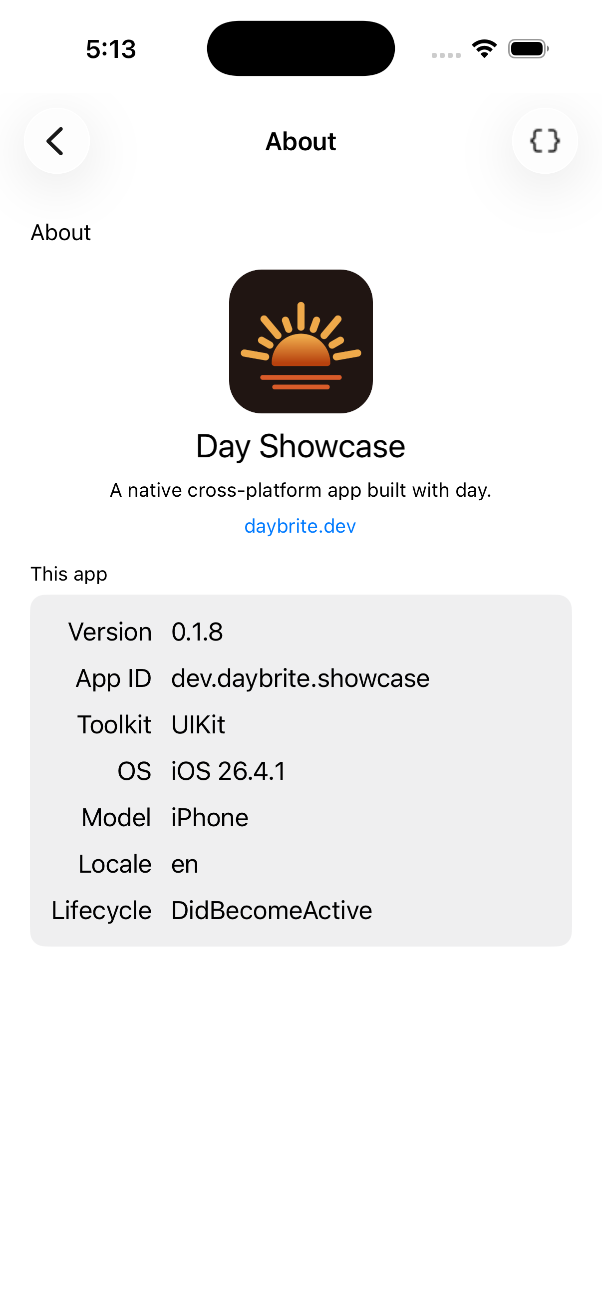 About, iOS UIKit
