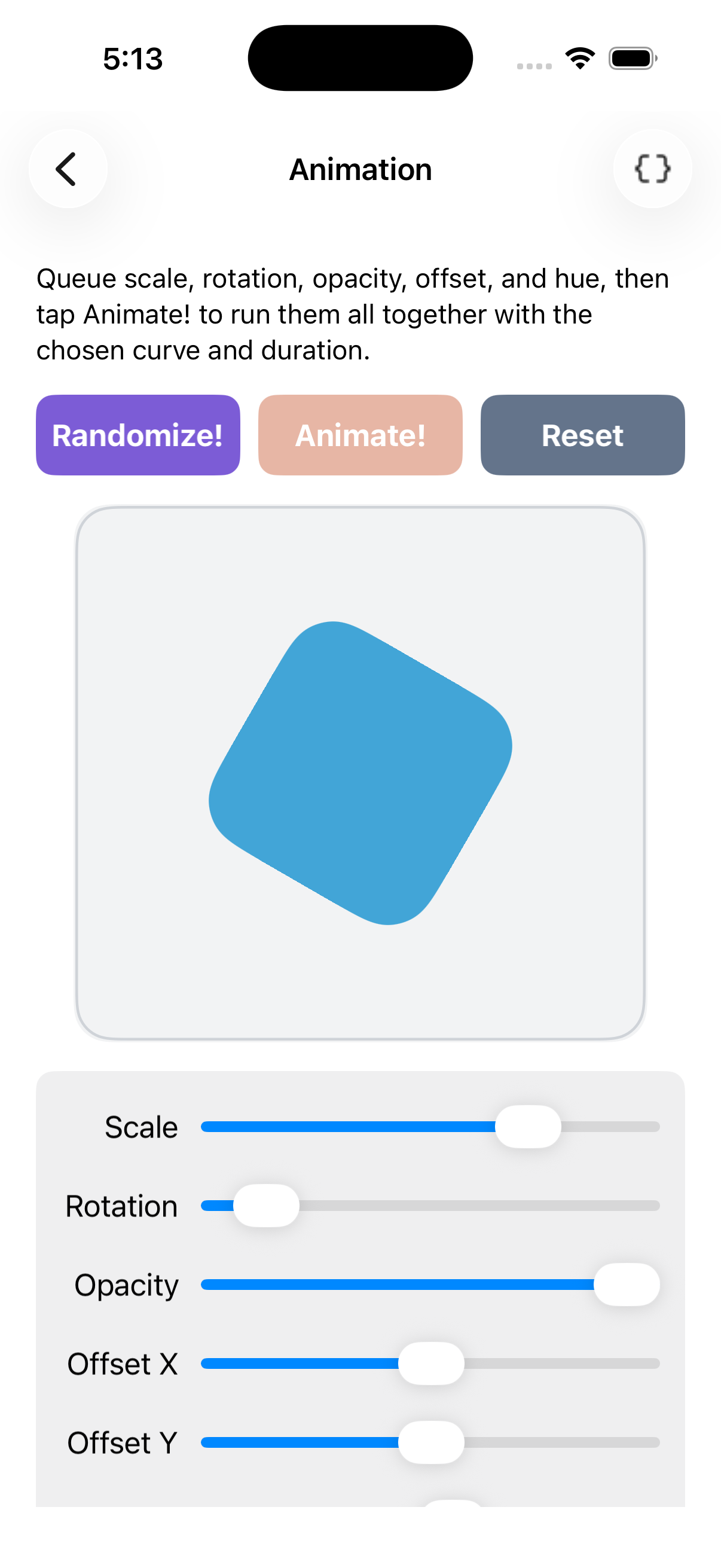 Animation, iOS UIKit