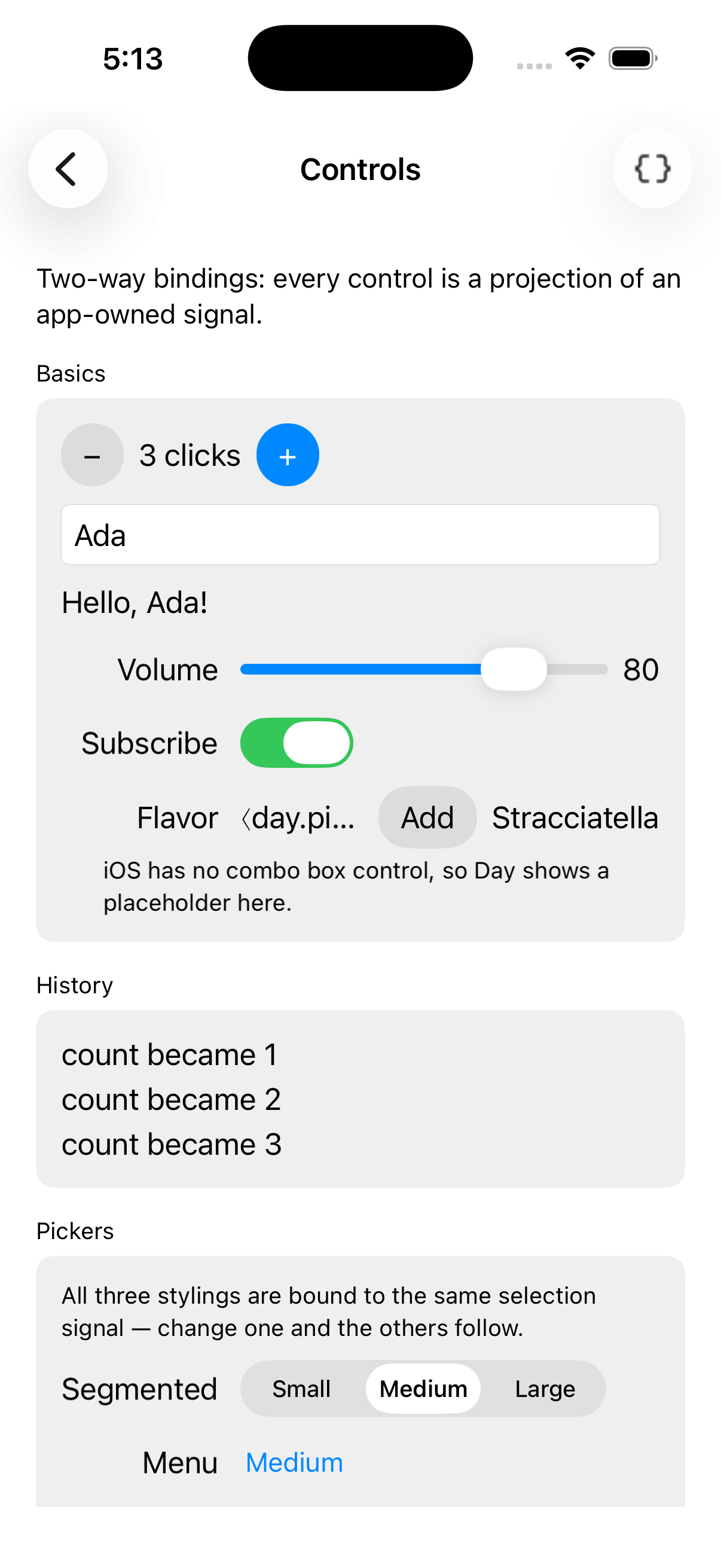 Controls, iOS UIKit