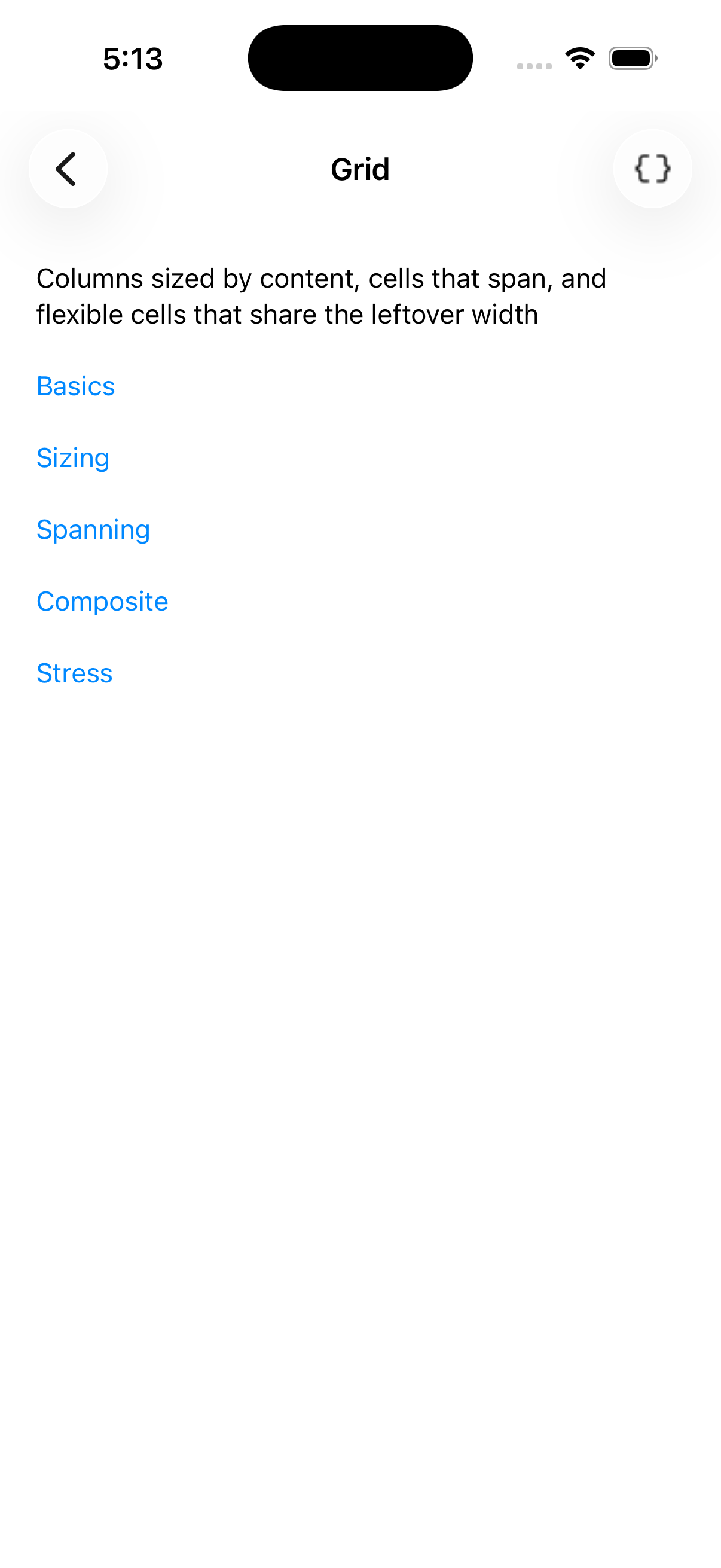 Grid, iOS UIKit