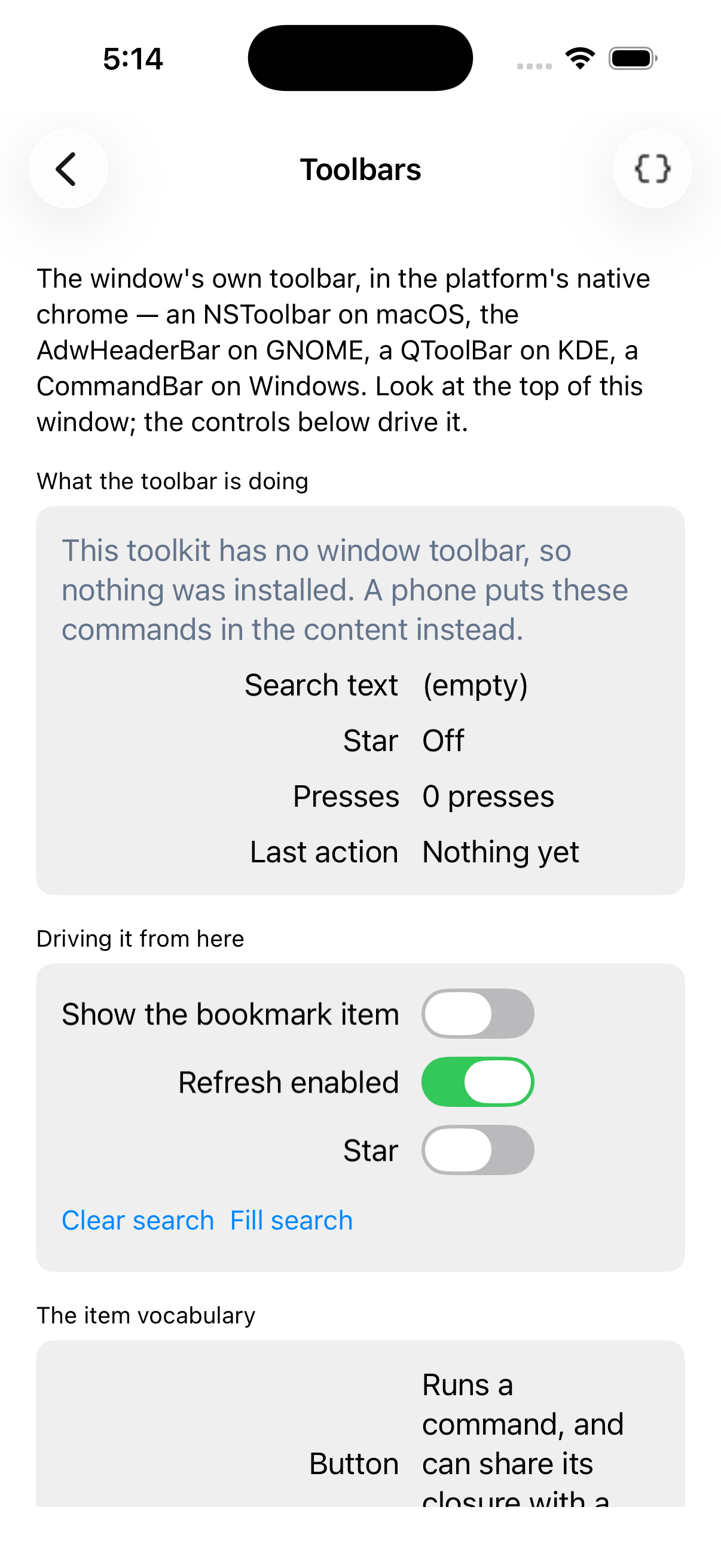 Toolbars, iOS UIKit