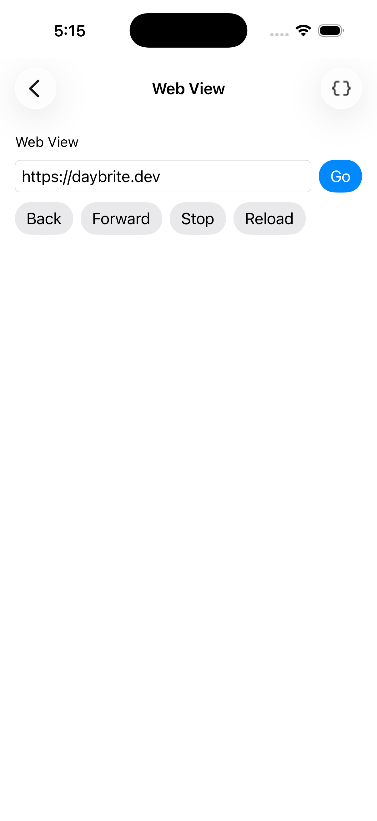 Web view, iOS UIKit