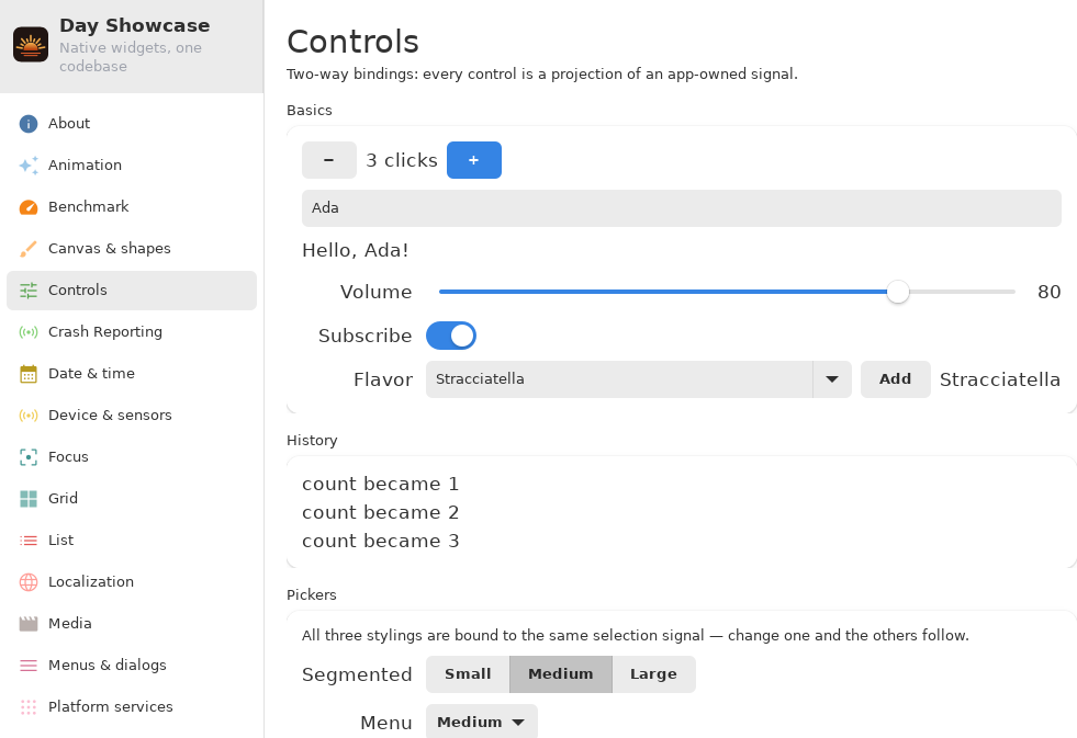 Controls, Linux GTK 4