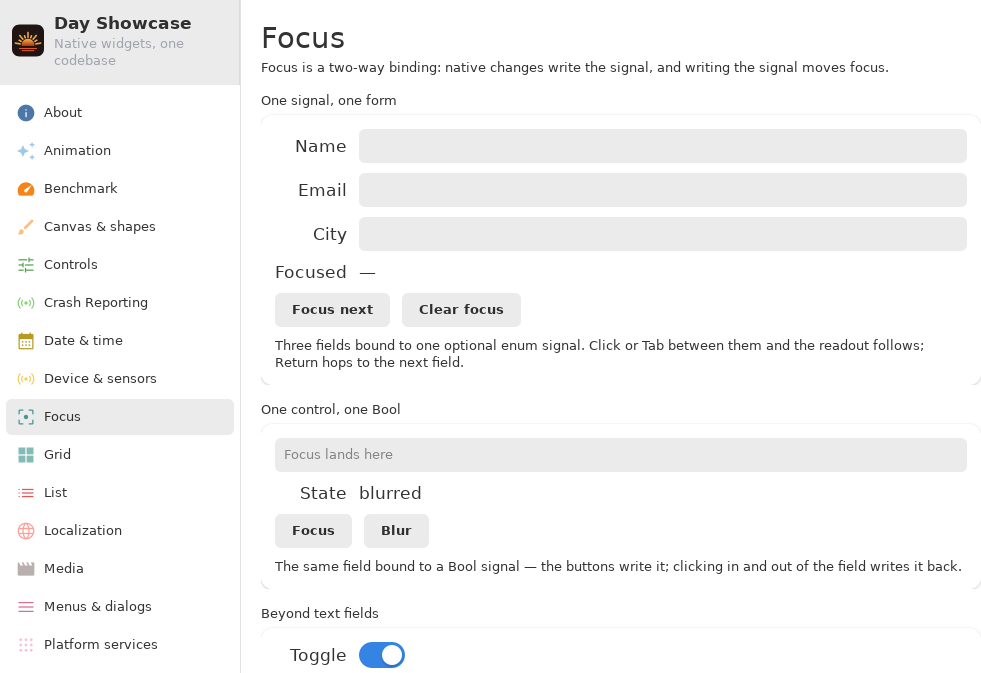 Focus, Linux GTK 4