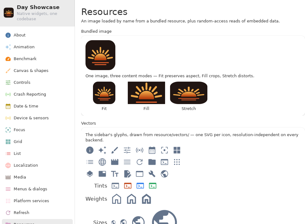 Resources, Linux GTK 4