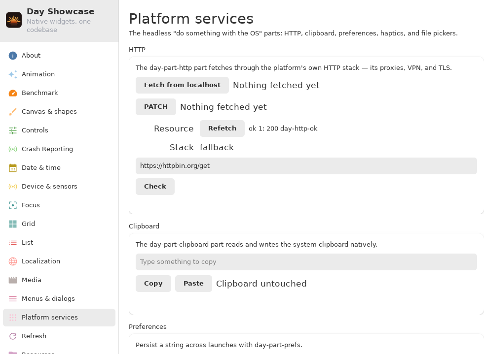 Platform services, Linux GTK 4