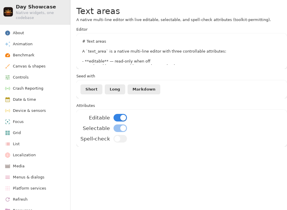 Text areas, Linux GTK 4