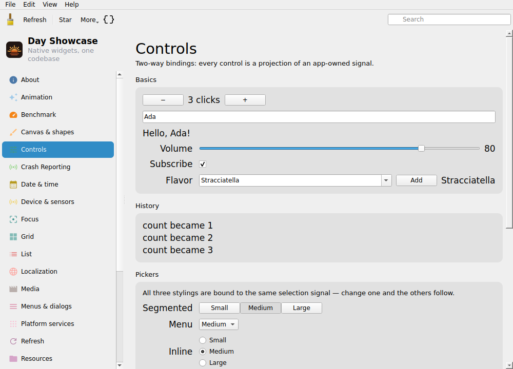 Controls, Linux Qt 6