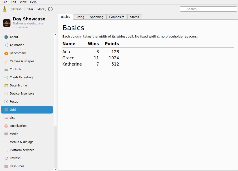 Grid, Linux Qt 6
