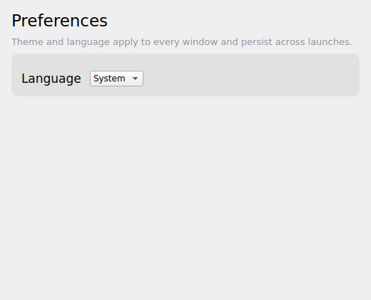 Menus & dialogs · preferences window, Linux Qt 6