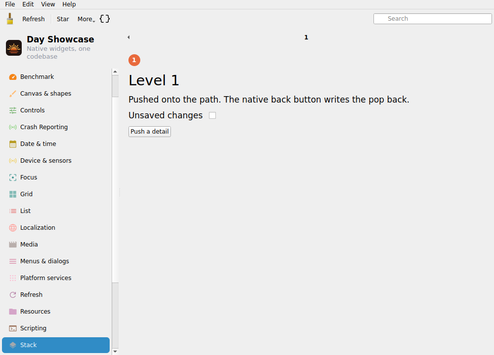 Stack, Linux Qt 6