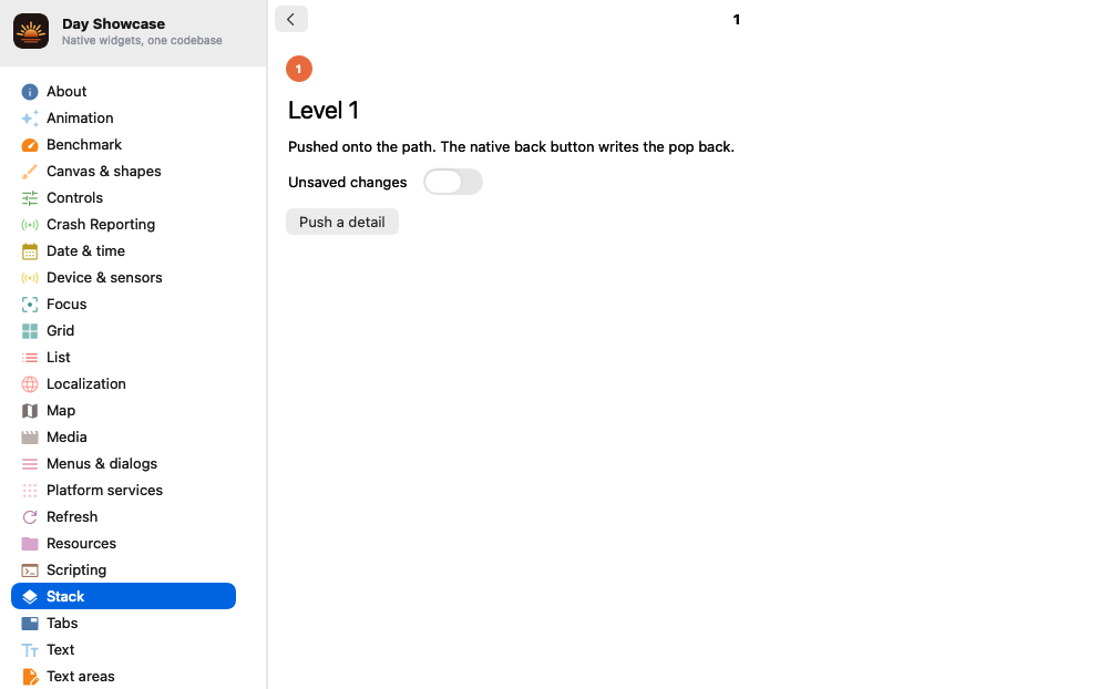 Stack, macOS AppKit