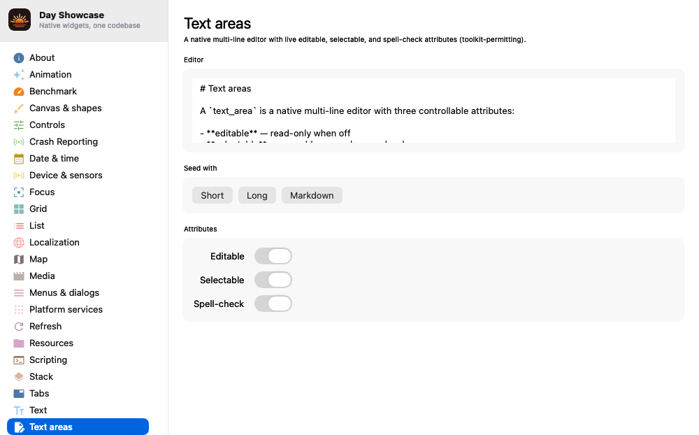 Text areas, macOS AppKit
