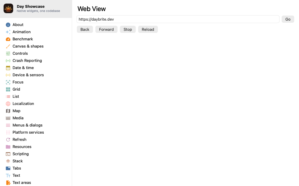 Web view, macOS AppKit