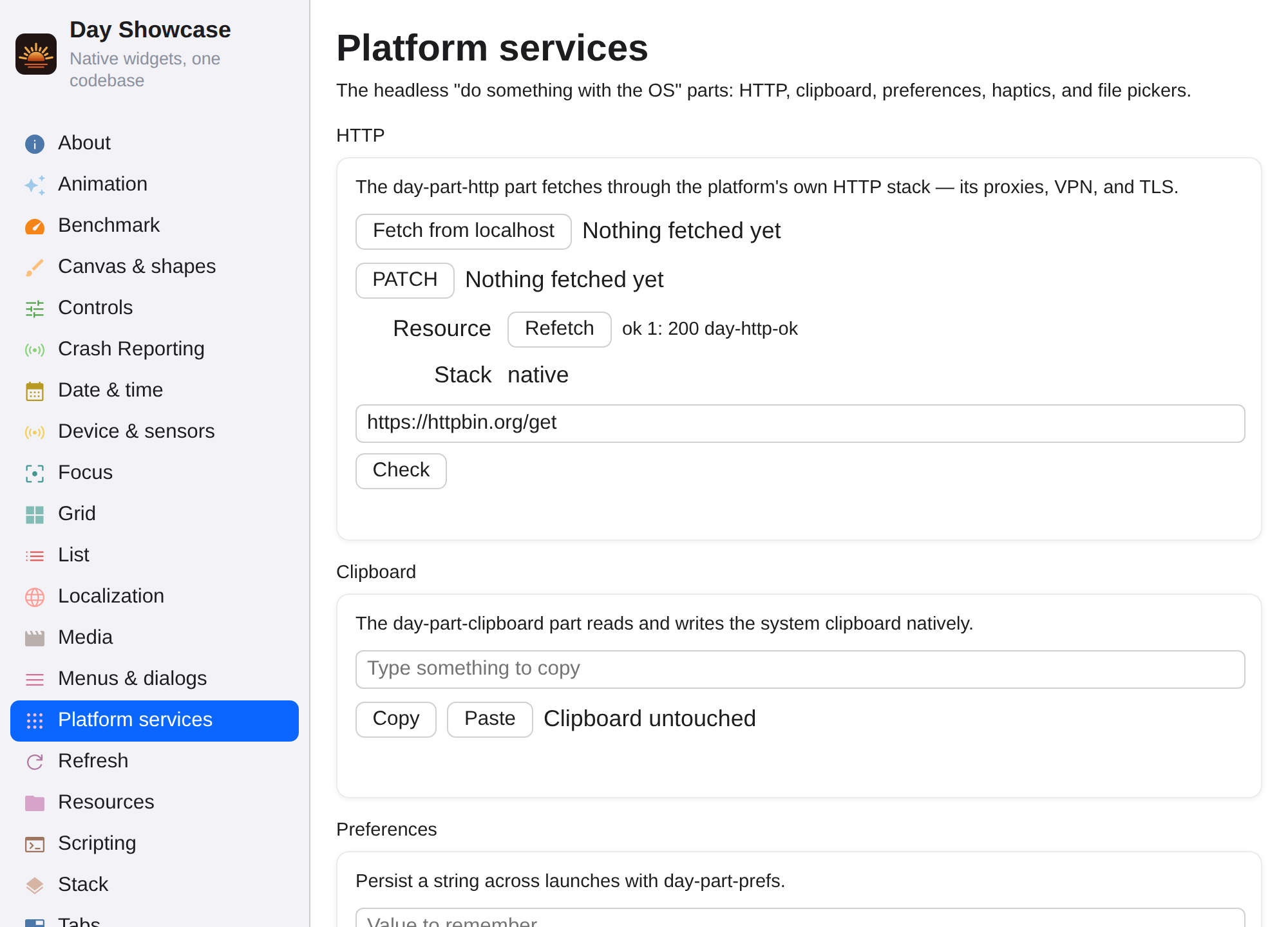Platform services, Web Web DOM