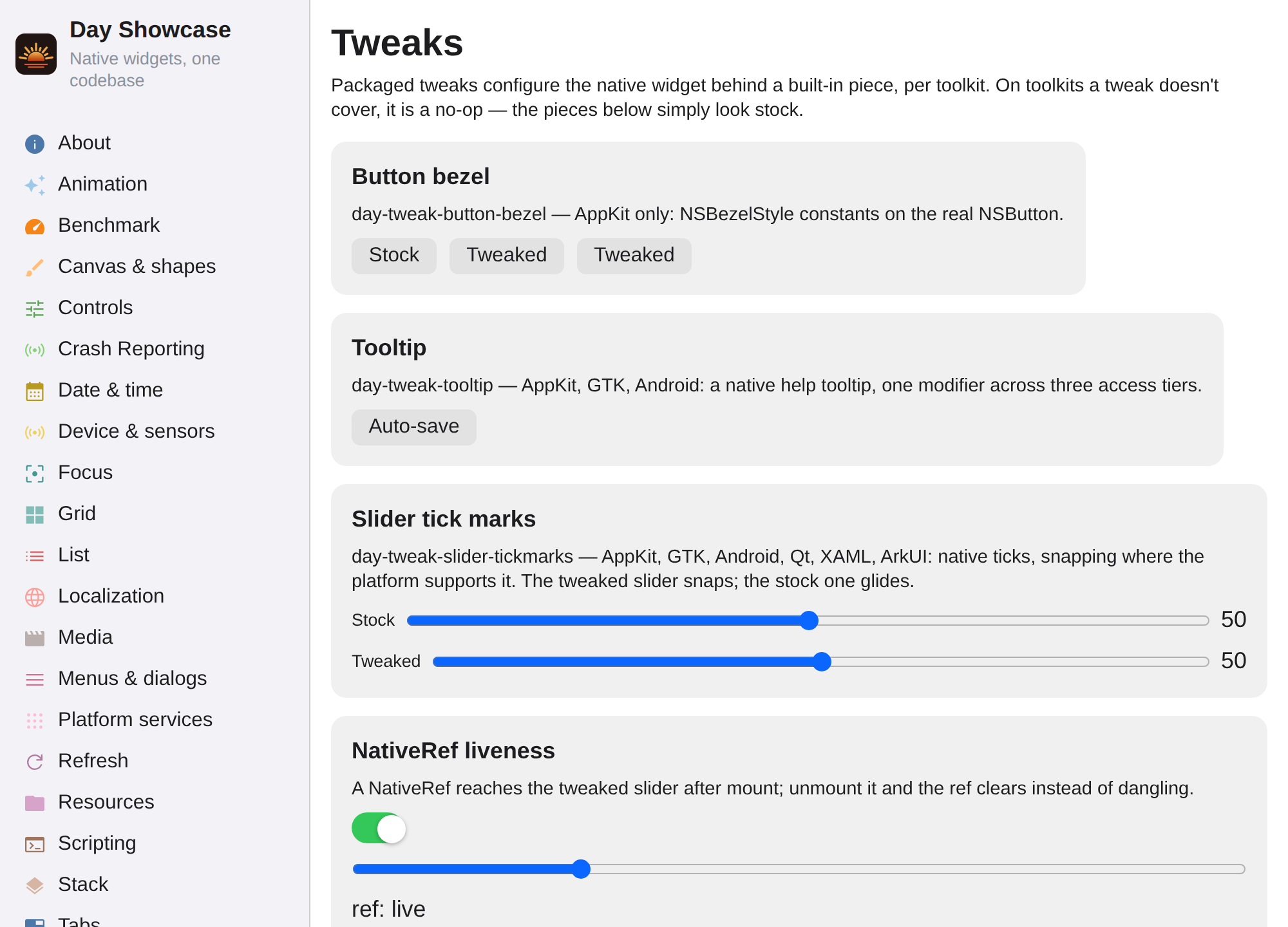 Tweaks, Web Web DOM