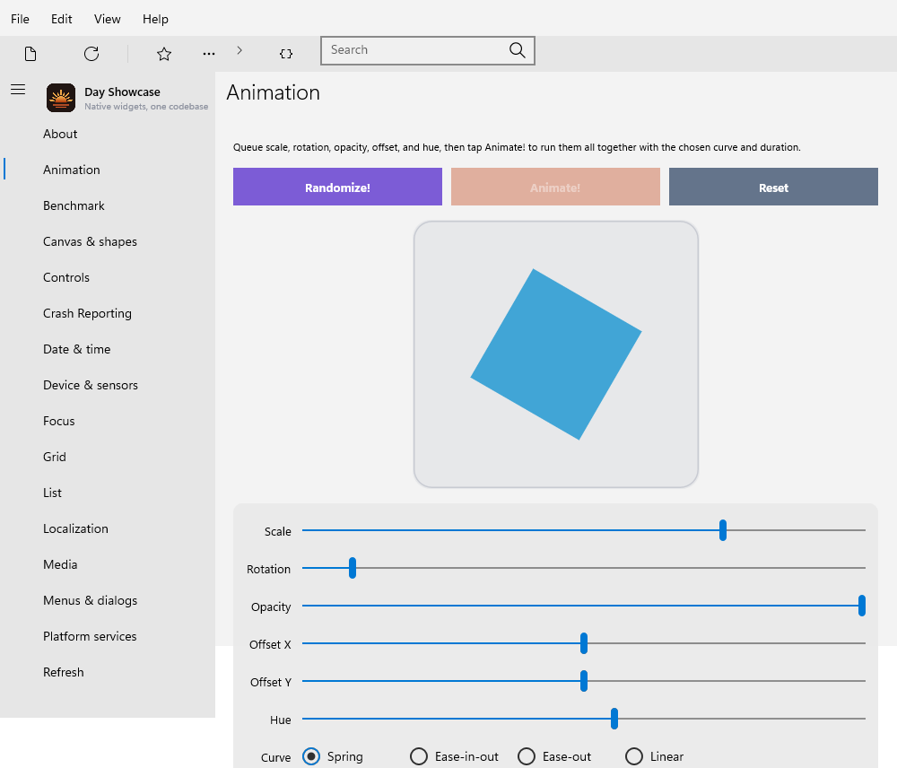 Animation, Windows XAML