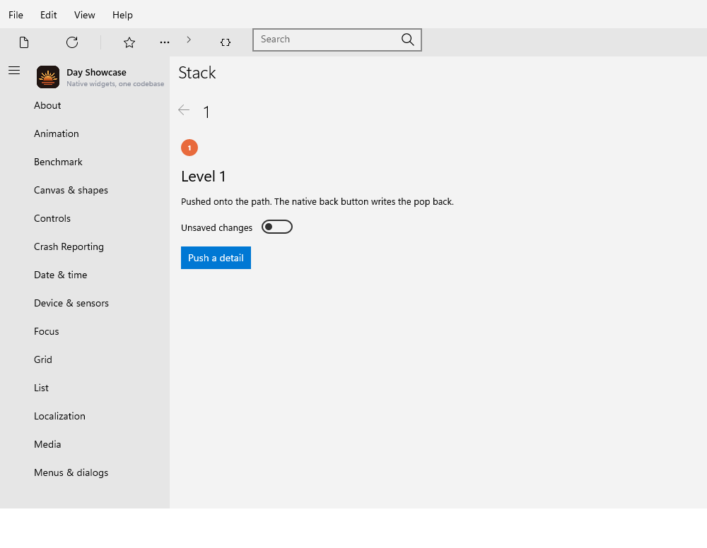 Stack, Windows XAML