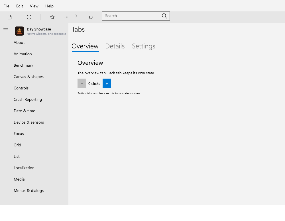 Tabs, Windows XAML