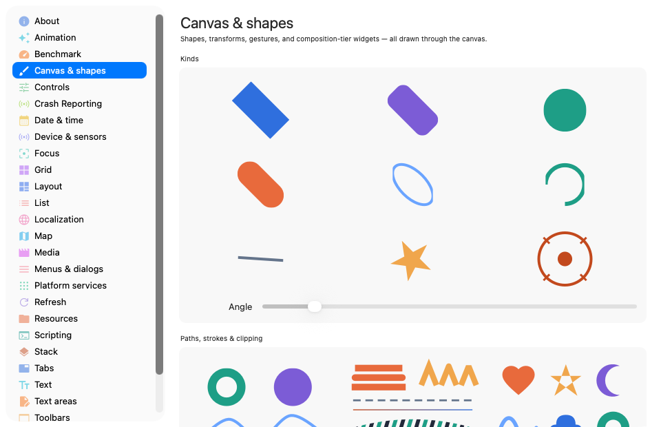 The Day Showcase app running natively on macOS with AppKit